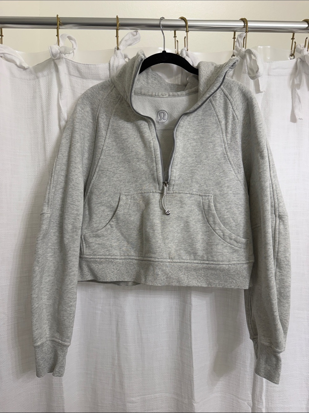 lululemon Heather Gray Half-Zip scuba